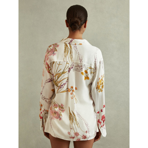 REISS FAYE Relaxed Floral Print Shirt